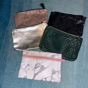 Makeup bags. Lot of 5.